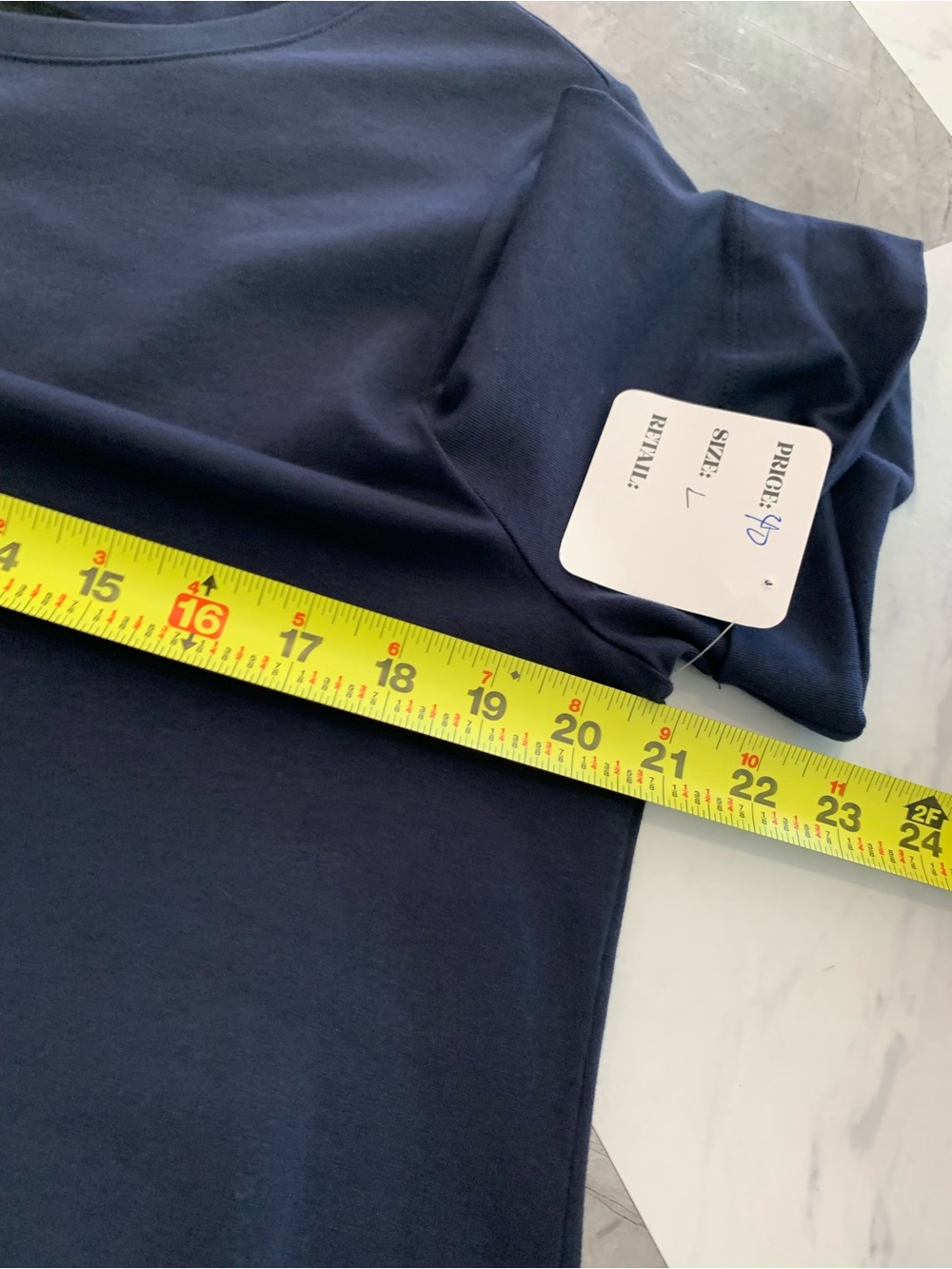 Chico's Navy Short Sleeve Ruffle-Hem Kids Dress - Picture 5 of 5